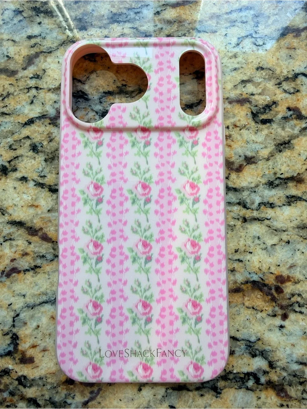 LoveShackFancy Pink and Green Floral Phone Case